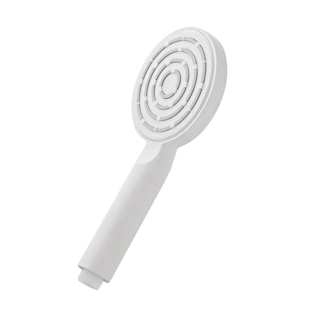 Doccetta tonda monogetto da 23,5 cm bianco opaco in ABS anticalcare Hidra