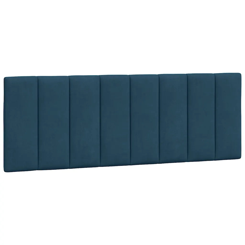 Cuscino Testiera Hanko Blu 120 cm in Velluto 374665