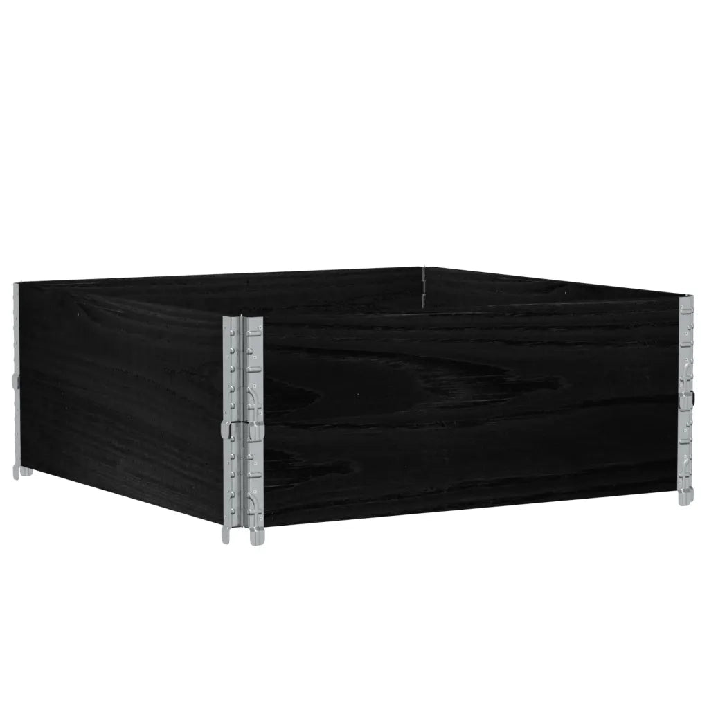 Fioriera da Giardino Nera 100x100 cm in Legno Massello di Pino 3295400
