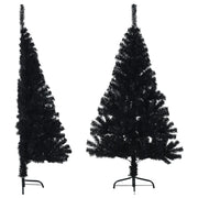 Albero di Natale Artificiale a MetÃ  con Base Nero 120 cm PVC
