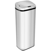 Pattumiera automatica con sensore, pattumiera per rifiuti da cucina, acciaio inox, 50/68L, argento (50L)
