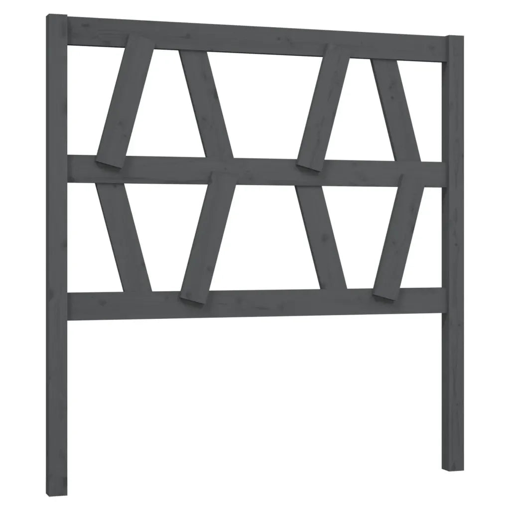 Testiera | Testata per Letto Grigia 106x4x100cm in Legno Massello di Pino