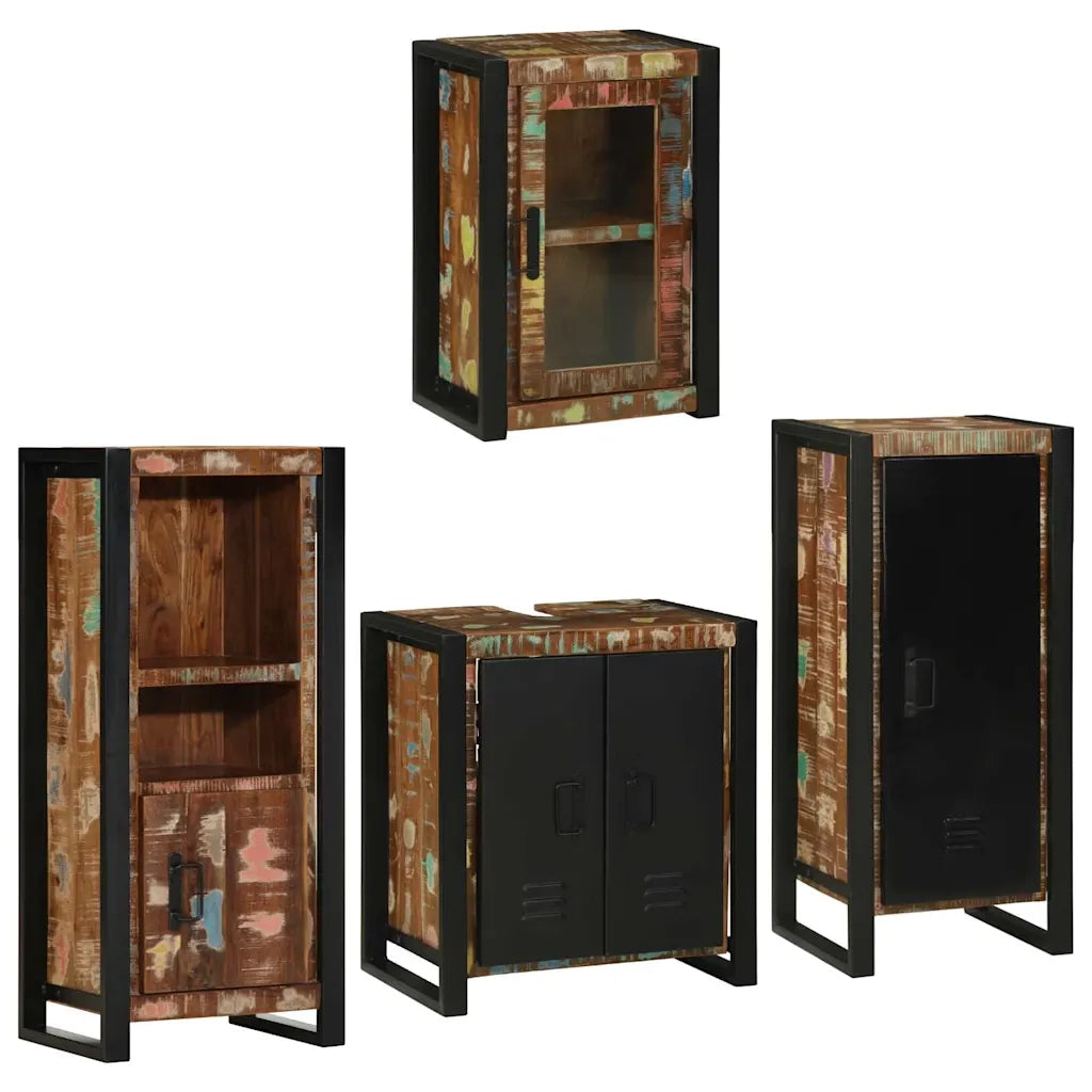Set di mobili per il bagno 4 pcs Legno massello riciclato 3305691