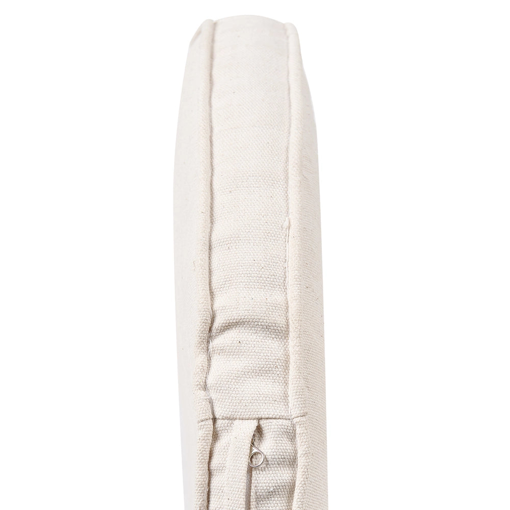 Sedia Rattan Beige 150 x 68 cm Vimini Cuscino per Seduta per Interni ed Esterni con Schienale Alto