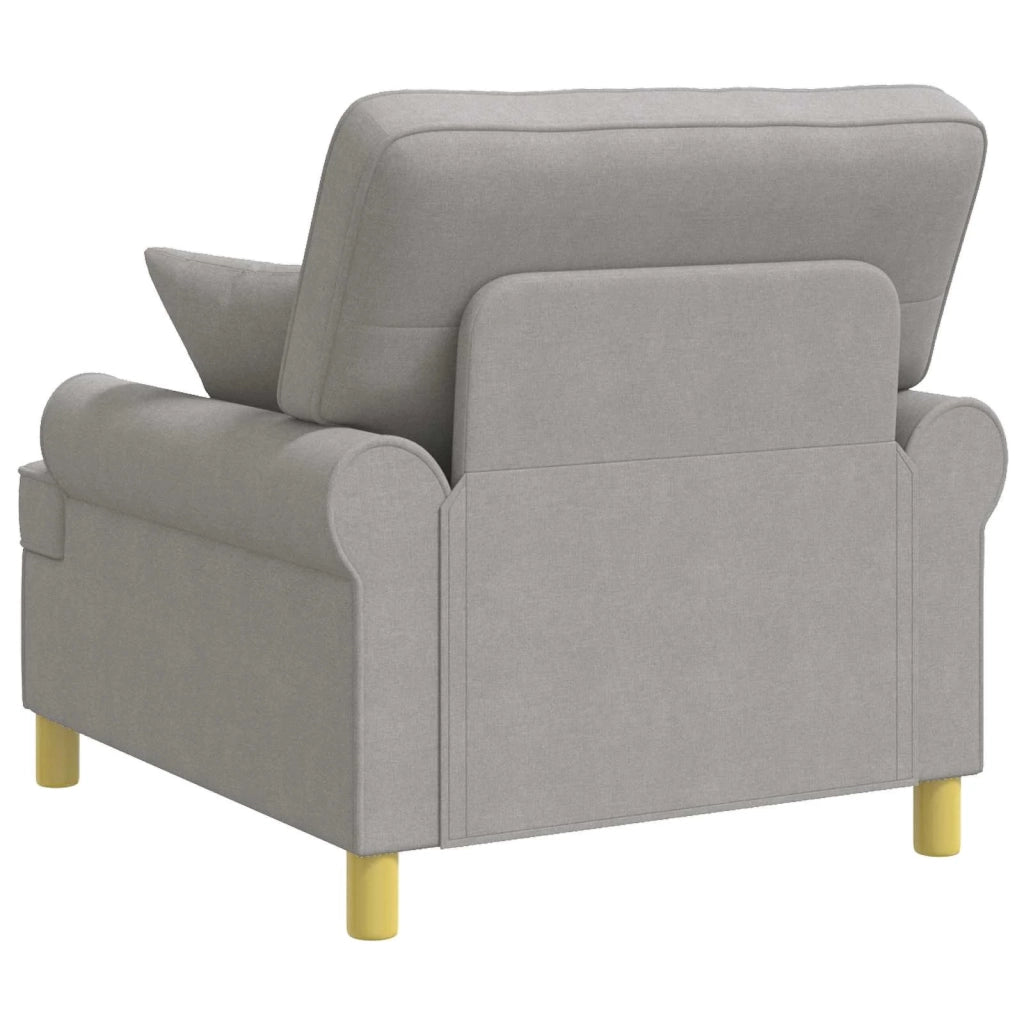 Poltrona XL con Cuscini Grigio Nuvola Tessuto 42043496