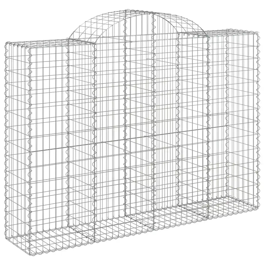 Cesti Gabbioni ad Arco 5 pz 200x50x140/160 cm Ferro Zincato 3146365