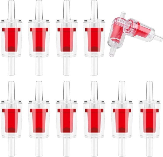 Valvola di controllo per acquari - Accessori per pompa d'aria per acquari - Valvola di un solo senso non ritorno per tubi di aria per acquari per tubi di diametro 3/16 pollici in plastica trasparente