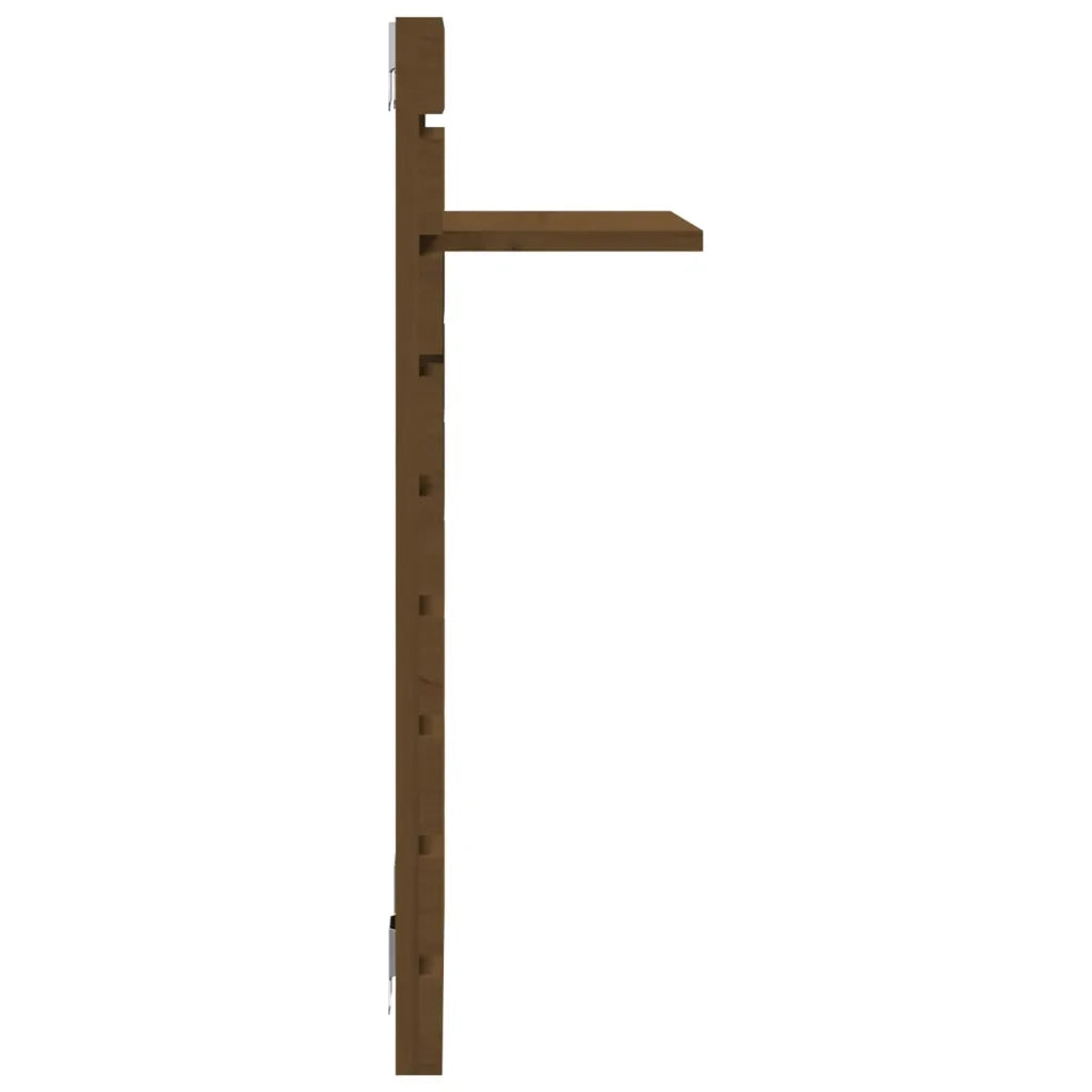 Mensole da Letto a Parete 2 pz Ambra Legno Massello di Pino 824771