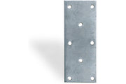 Giunto A Piastra Forato Fissaggio Mm2 80X200 Zincato Set 5 Pezzi - Masidef