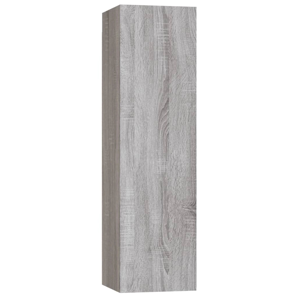 Set di mobili in legno ingegnerizzato Sonoma da 4 pezzi (mobile credenza mobile TV soggiorno camera da letto salotto) - 02_0024848