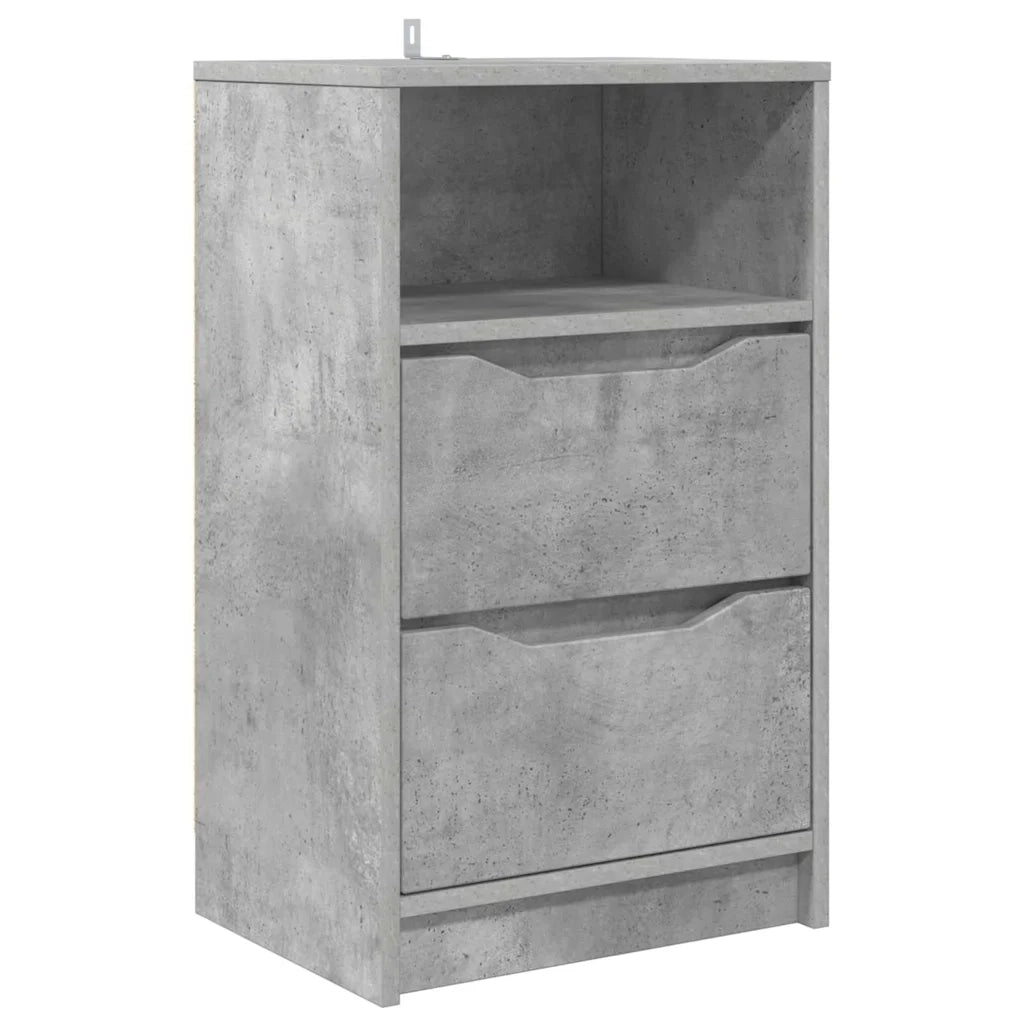 Comodino-Tavolino da notte Grigio cemento 40 x 30 x 467 cm Legno multistrato