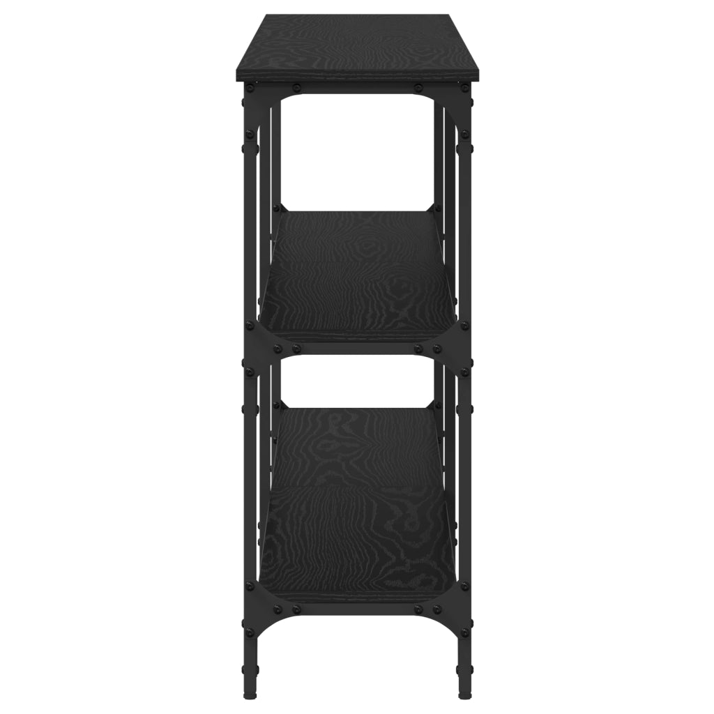 Tavolino in rovere nero 200x29x75 cm legno ingegnerizzato