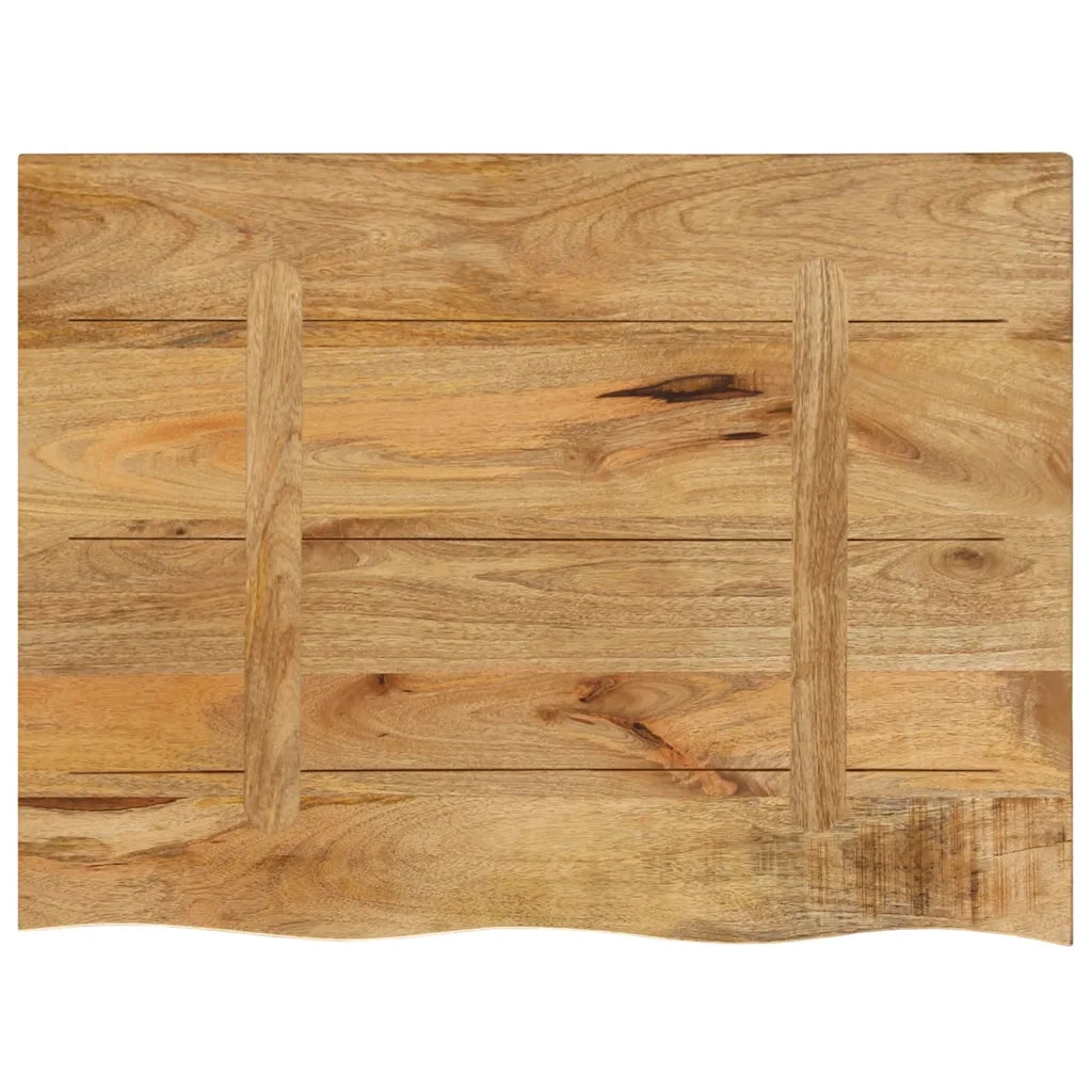Piano Tavolo | Superficie Tavolo | Piano Scrivania 70x60x2,5 cm Bordi Vivi Legno di Mango Grezzo