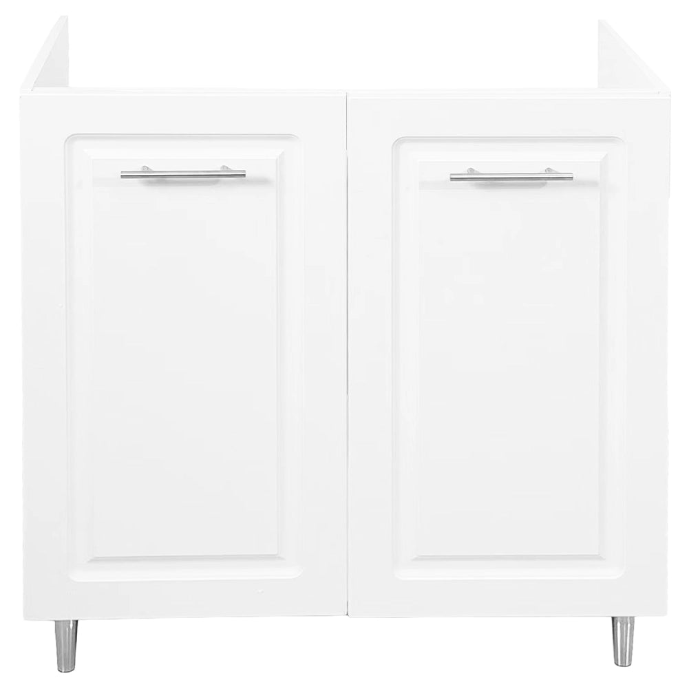 Mobile Sottolavello Cucina Componibile Mobiletto Legno Boiserie Bianco 2 Ante