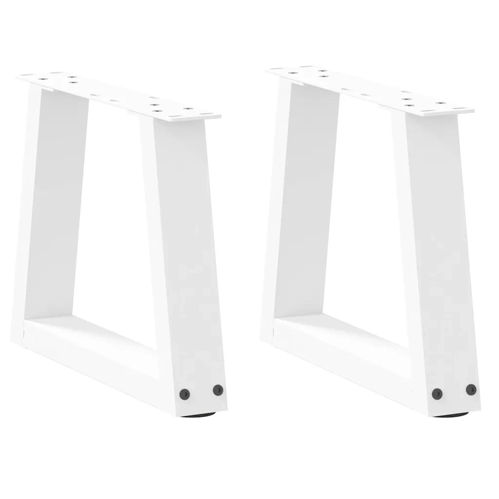 Gambe per Tavolino da CaffÃ¨ a Forma di V 2 pz Bianche 30x(30-31,3) cm Acciaio
