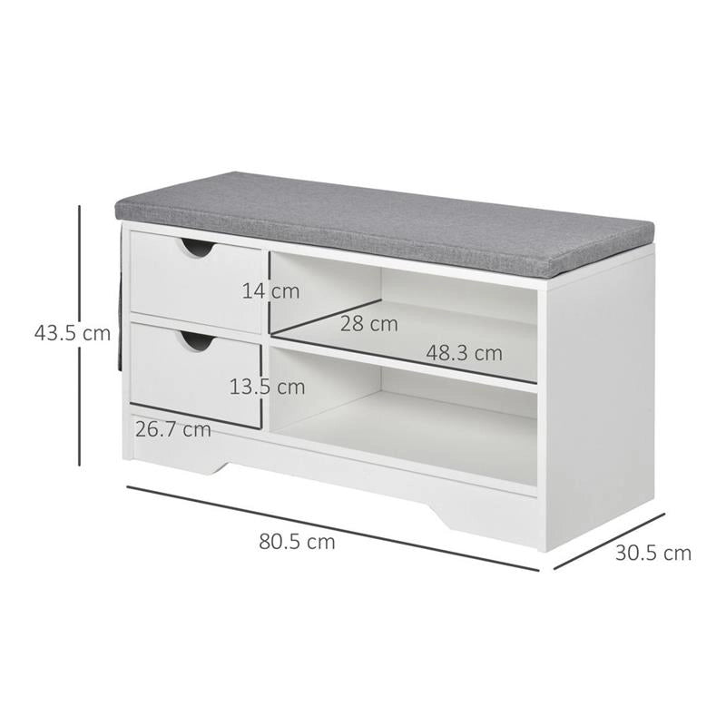 SCARPIERA SALVASPAZIO, IN LEGNO, BIANCA, 80,5X30,5X43,5CM