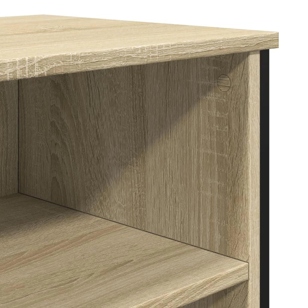 Buffet credenza cassettiera armadio mobile contenitore organizer cucina soggiorno rovere Sonoma 91 x 35,5 x 74,5 cm legno ingegnerizzato marrone 02_0031739
