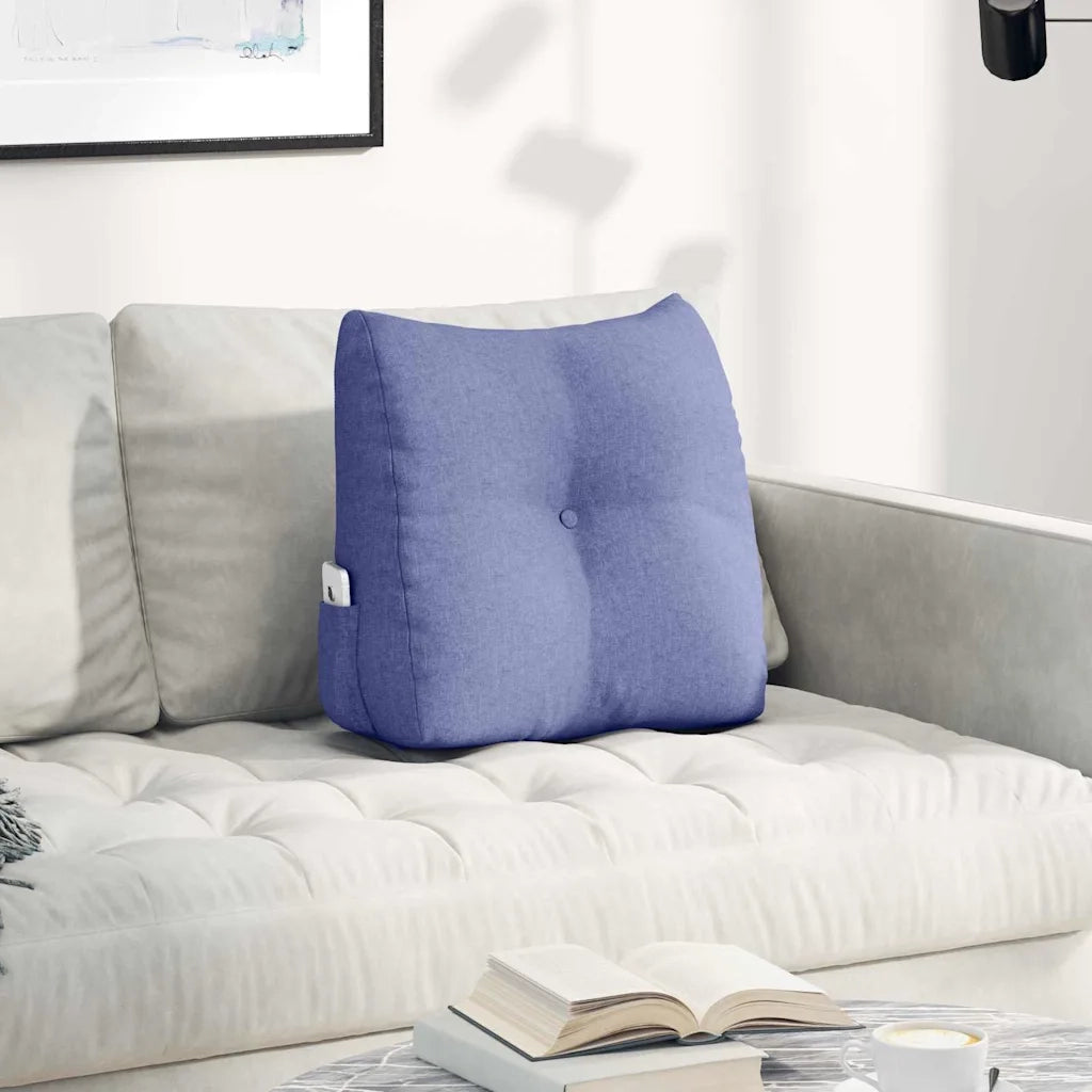 Cuscino per Schiena | Cuscino dorsale Blu jeans 45 x 24 x 50 cm Tessuto