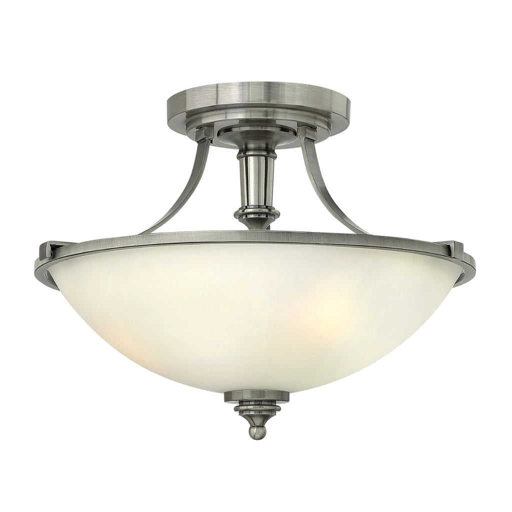 Lampada a Soffitto Industrial 3 Luci Sekhmet In Acciaio Nero E Diffusori A Cupola