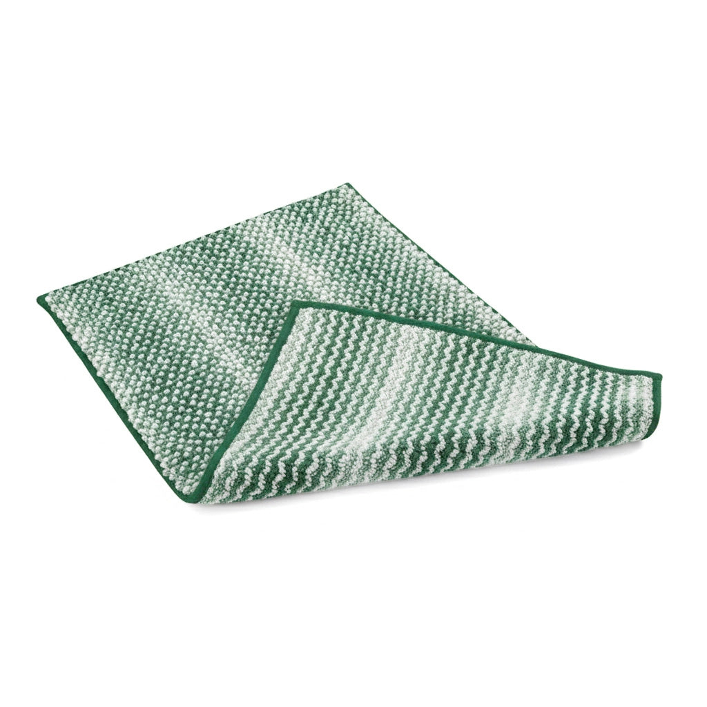 Tappeto bagno in ciniglia verde super soft 50x80 cm con retro antiscivolo Marea