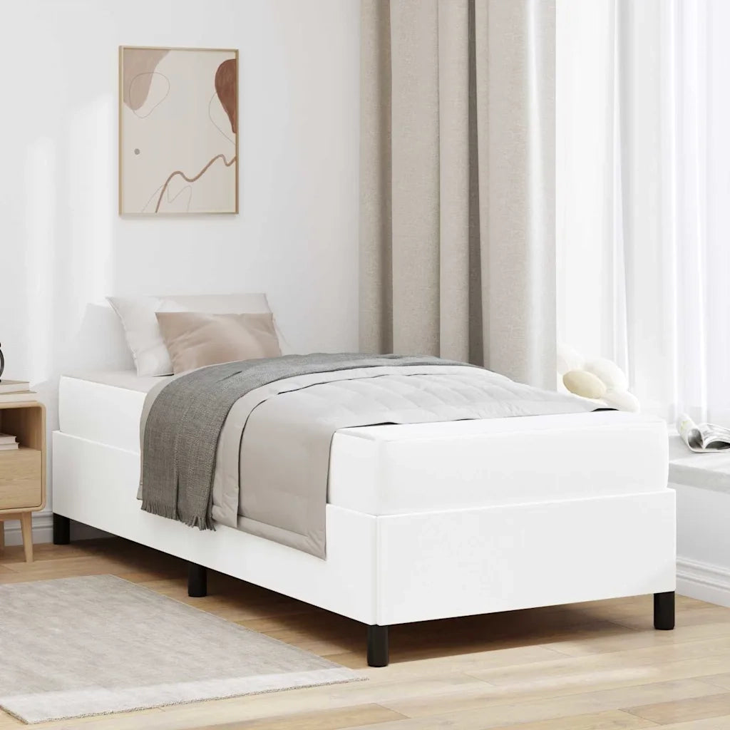 vidaXL Struttura letto con materasso con materasso Bianco 90 x 190 cm
