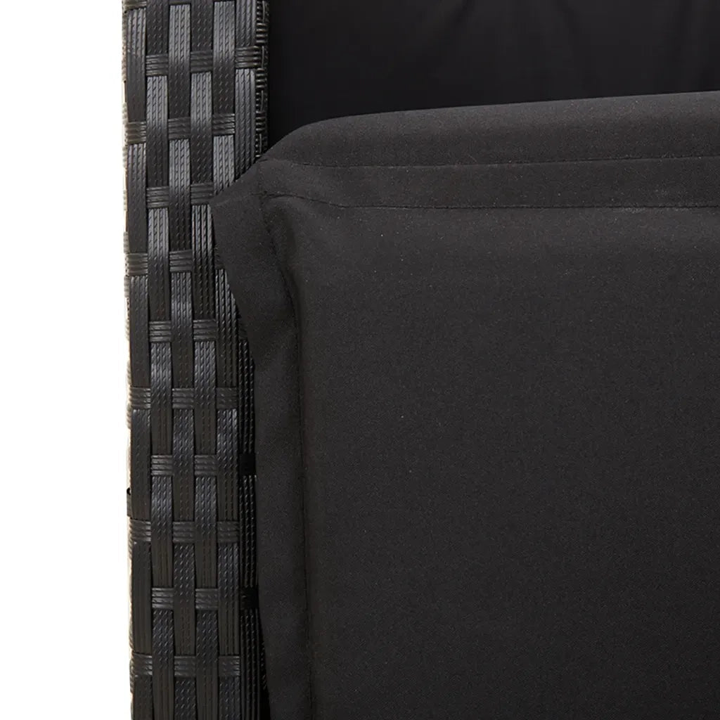 Sedie da Giardino Reclinabili 2 pz con Poggiapiedi Polyrattan 365193
