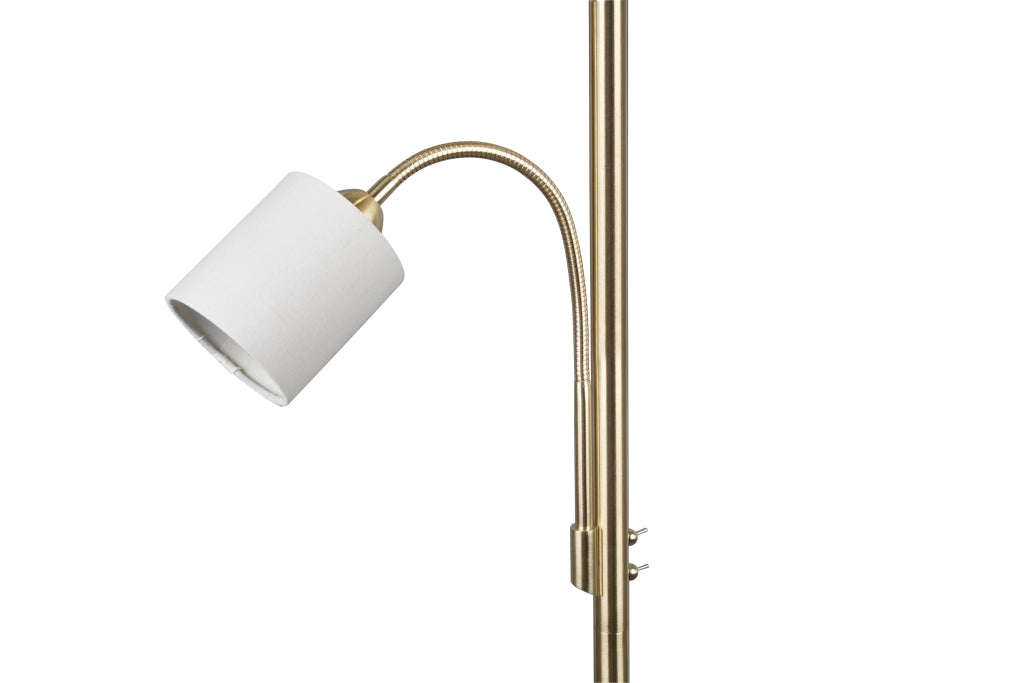 Piantana da Interno  E27 + E14 in Metallo Ottone Satinato