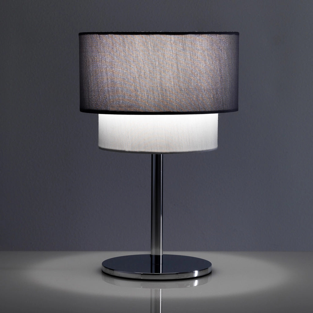 Lampada da tavolo LILIA in vetro e metallo nero opaco