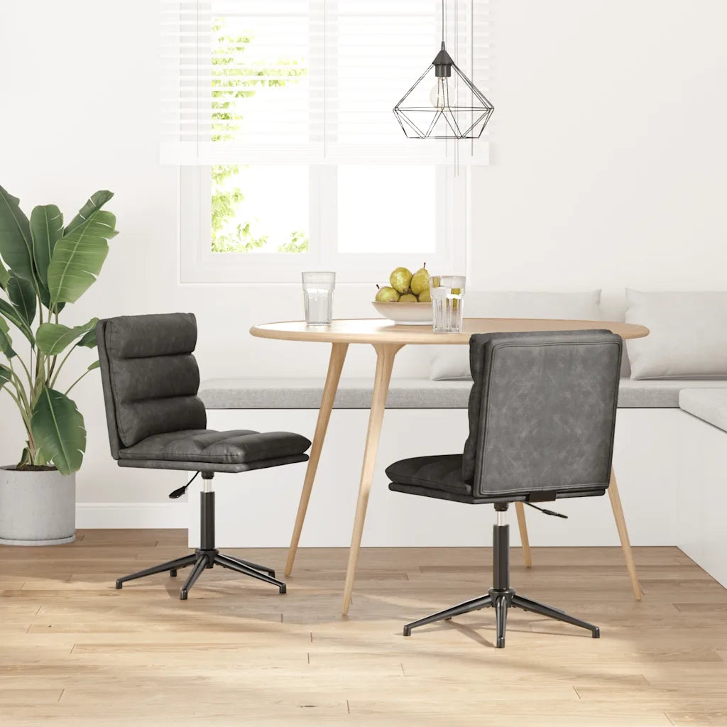 vidaXL Sedie da Pranzo 2 pz Nere in Similpelle