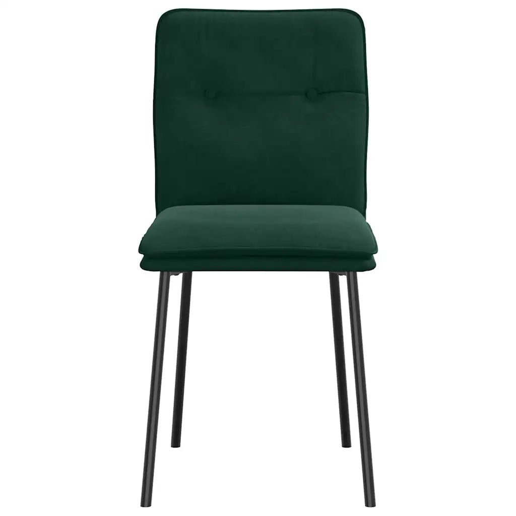 Sedie da Pranzo 2 pz Verde Scuro in Velluto 4101311