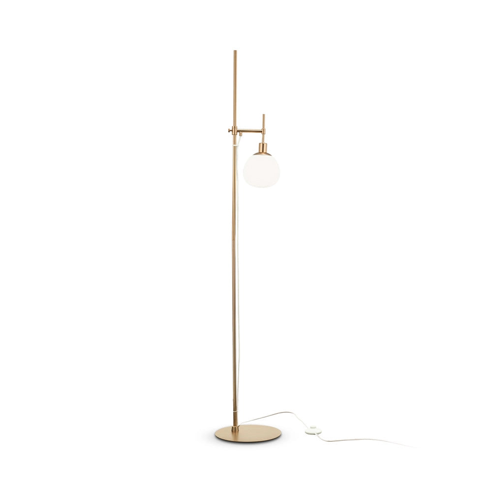 Maytoni Lampada da terra contemporanea Erich 1 luce E14 oro rosa metallo diffusore vetro