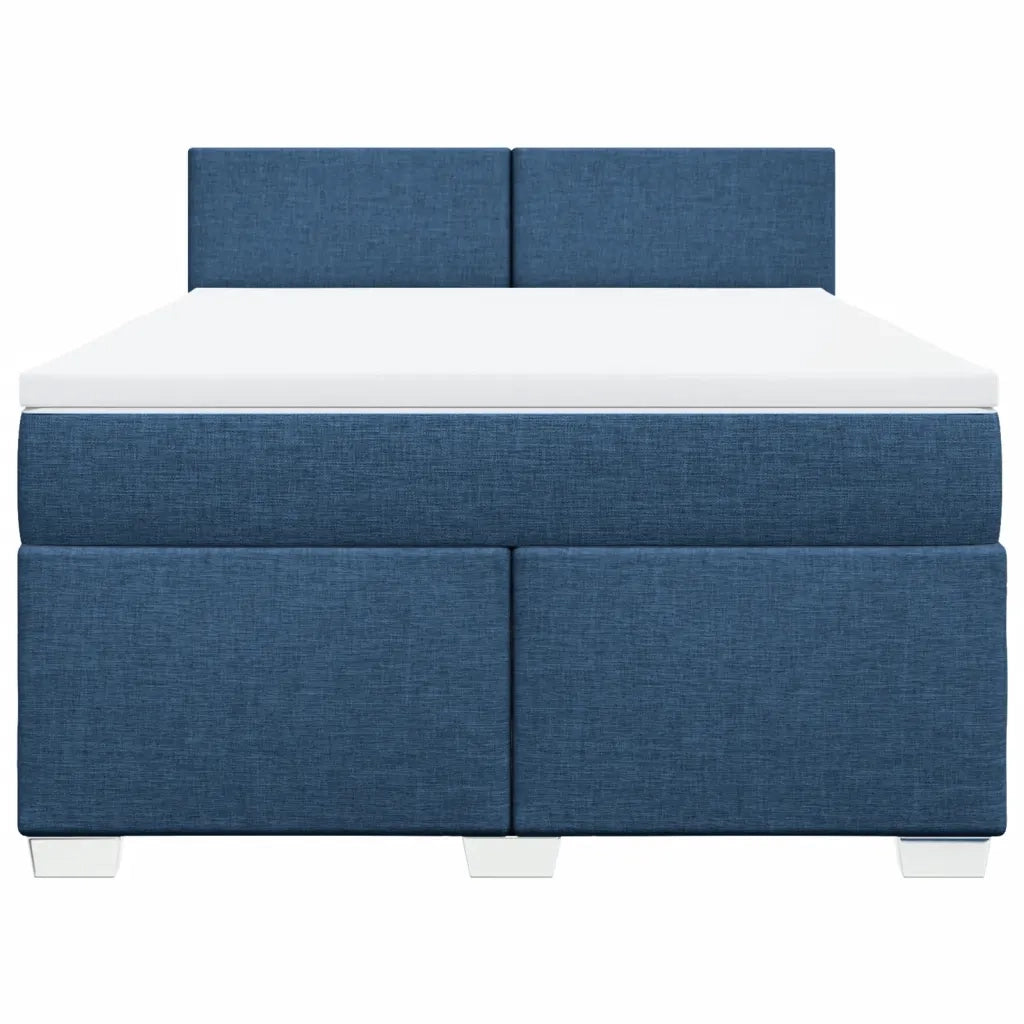 Giroletto a Molle con Materasso Blu 140x200 cm in Tessuto