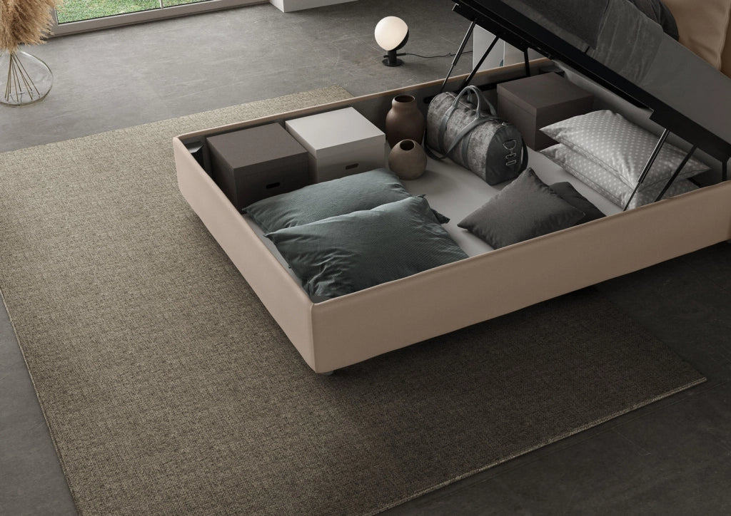 Letto 1 Piazza e Mezzo 120x200 cm Senza Rete Sunny Tortora