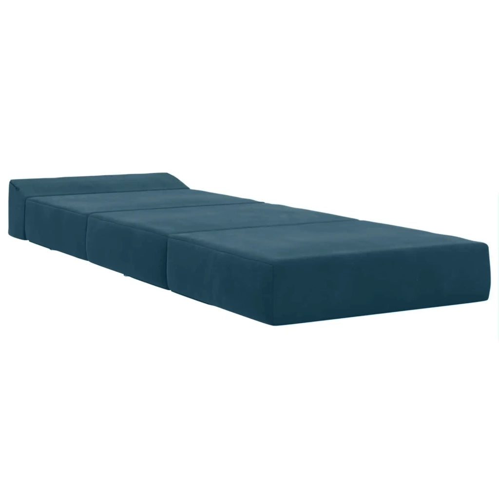 Divano Letto Pieghevole Blu 200 x 70 x 15 cm Velluto