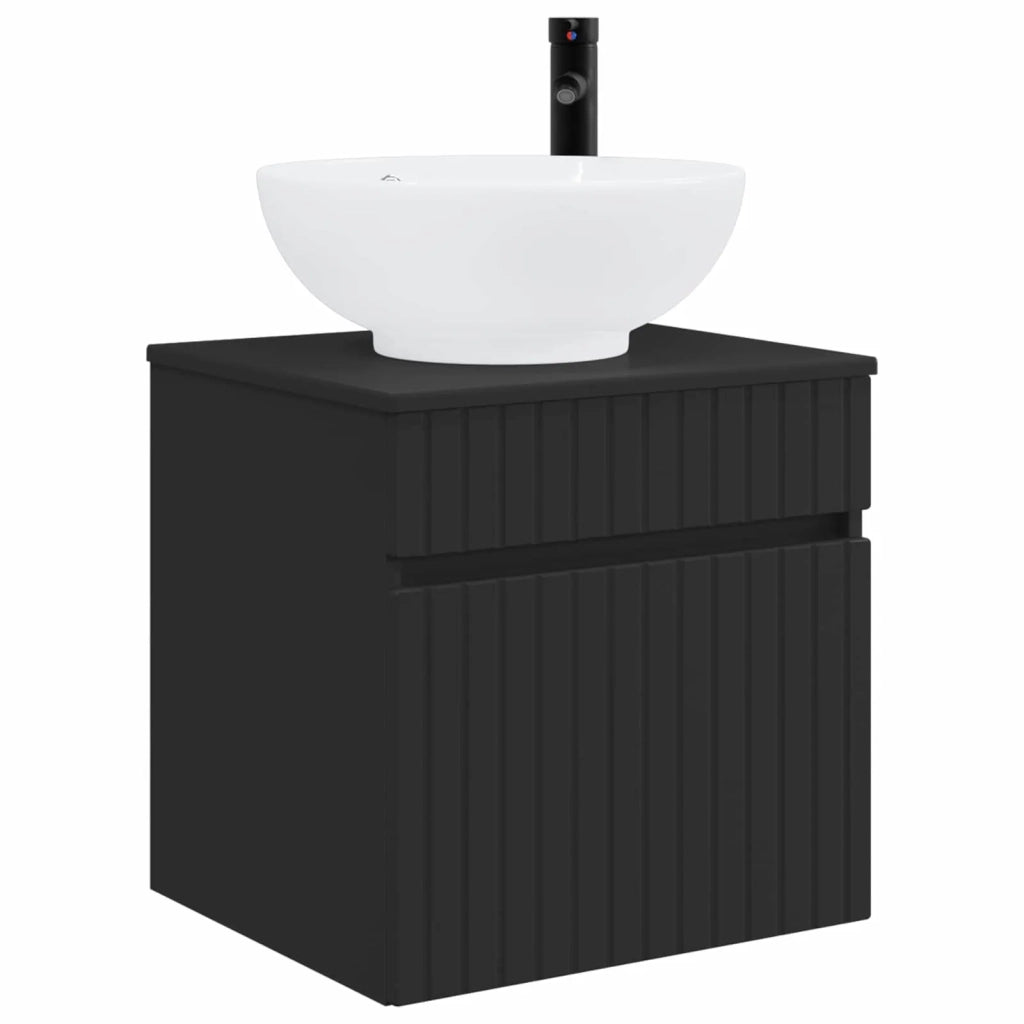 Mobile lavabo da parete Nero 49 x 44,5 x 66,5 cm