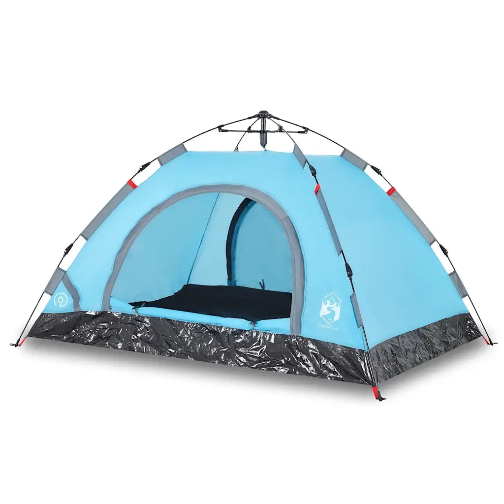Tenda da Campeggio 2 Persone-Tenda per Escursionismo Blu a Rilascio Rapido