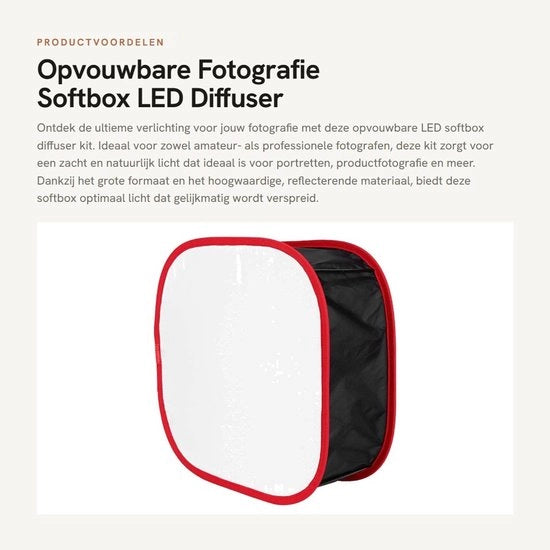 Box Soft per Fotografia Grande Dimensione - Ripiegabile - Portatile - Illuminazione per Fotografia - Molto Riflettente - Luce Naturale Soffice - Illuminazione per Fotografia Professionale