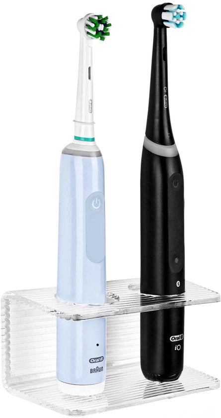 Oggetto per Sorreggere la Spazzola da Denti - Organizzatore Autoadesivo - Materiale Acrilico - Translucido - Supporta Spazzole da Denti Oral-B e Philips Sonicare - Per Bagni