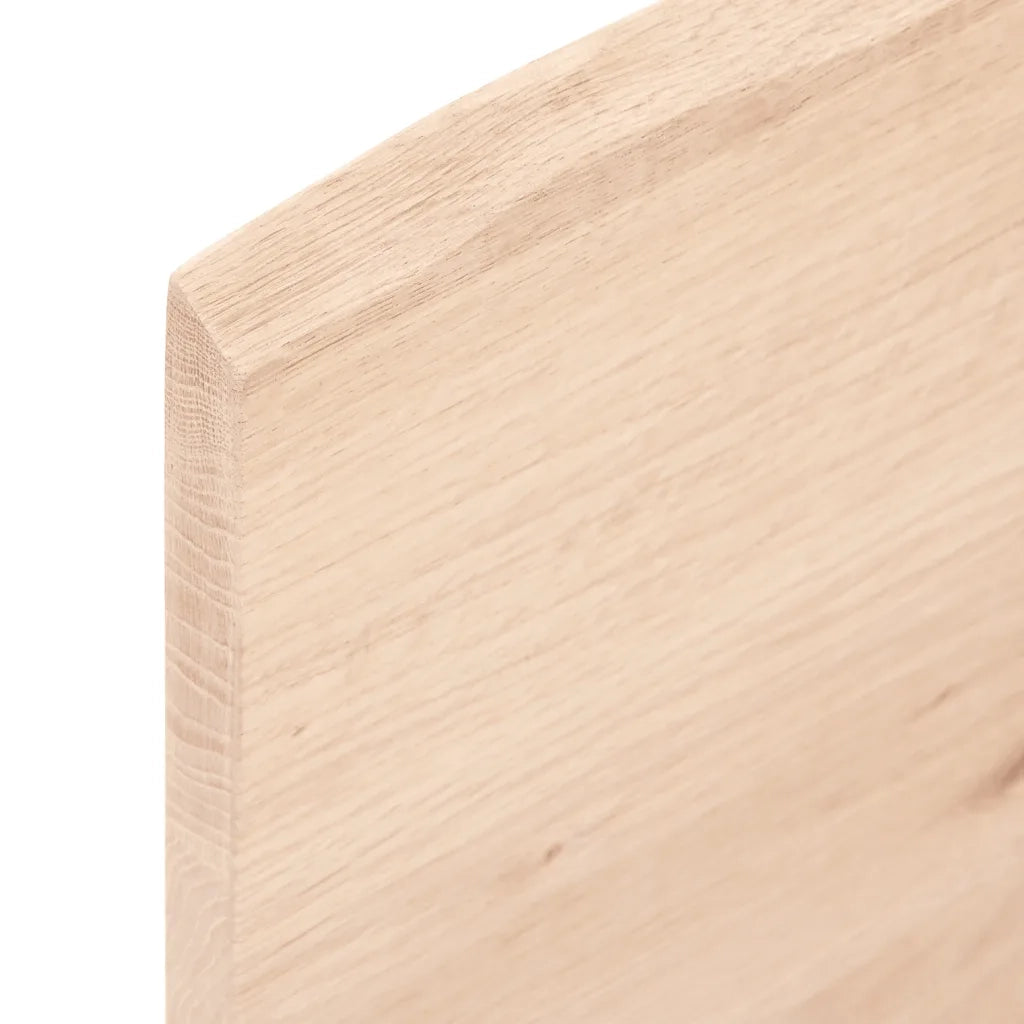 Piano per Tavolo 80x50x2 cm in Rovere Massello Non Trattato 3156293