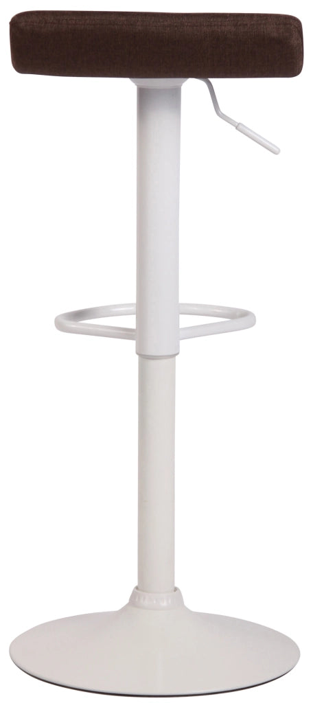 Sgabello Dyn V2 in tessuto marrone,bianco