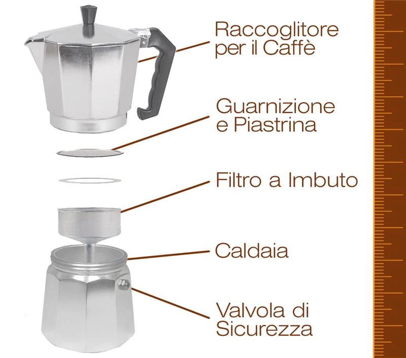MAURY'S CAFFETTIERA MICA LA MOKA DA 1 TAZZA