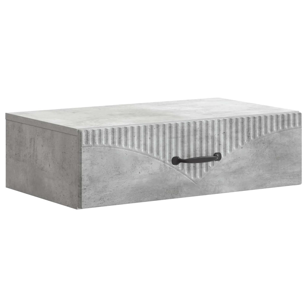 Tavolino da Parete Laterale Grigio Cemento 59 x 34,5 x 17 cm 898998
