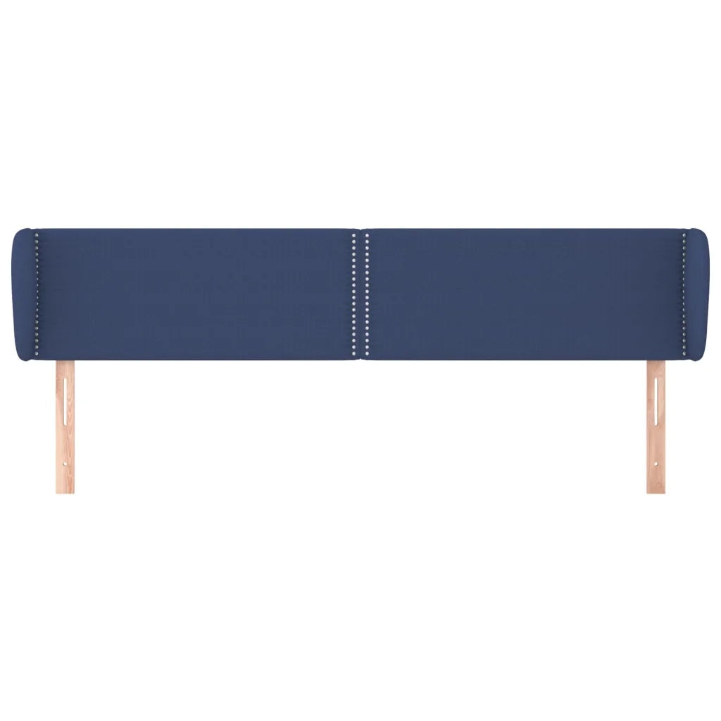 Testiera ad Orecchio Blu 183x23x78/88 cm in Tessuto