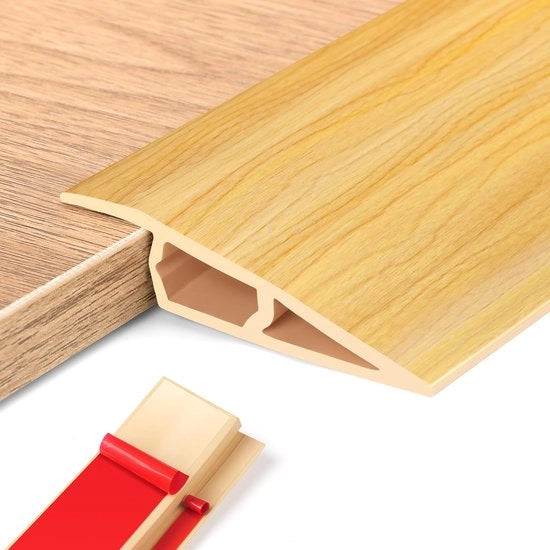 Profilo di transizione in PVC autofibro, profilo di transizione per altezza regolabile, profilo di transizione per pavimenti in parquet, laminati, listelli