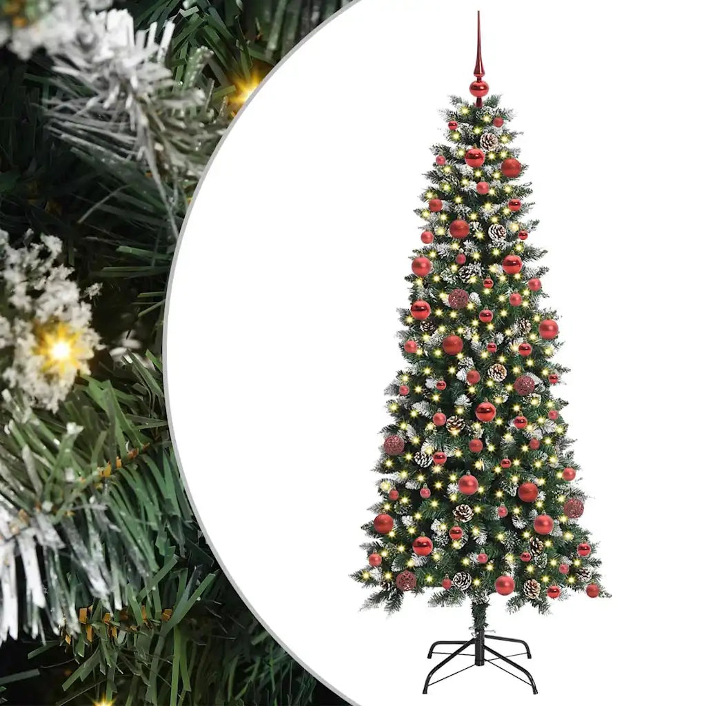 Albero di Natale Artificiale-Albero Natalizio con 300 LED Verde 180 cm 807357