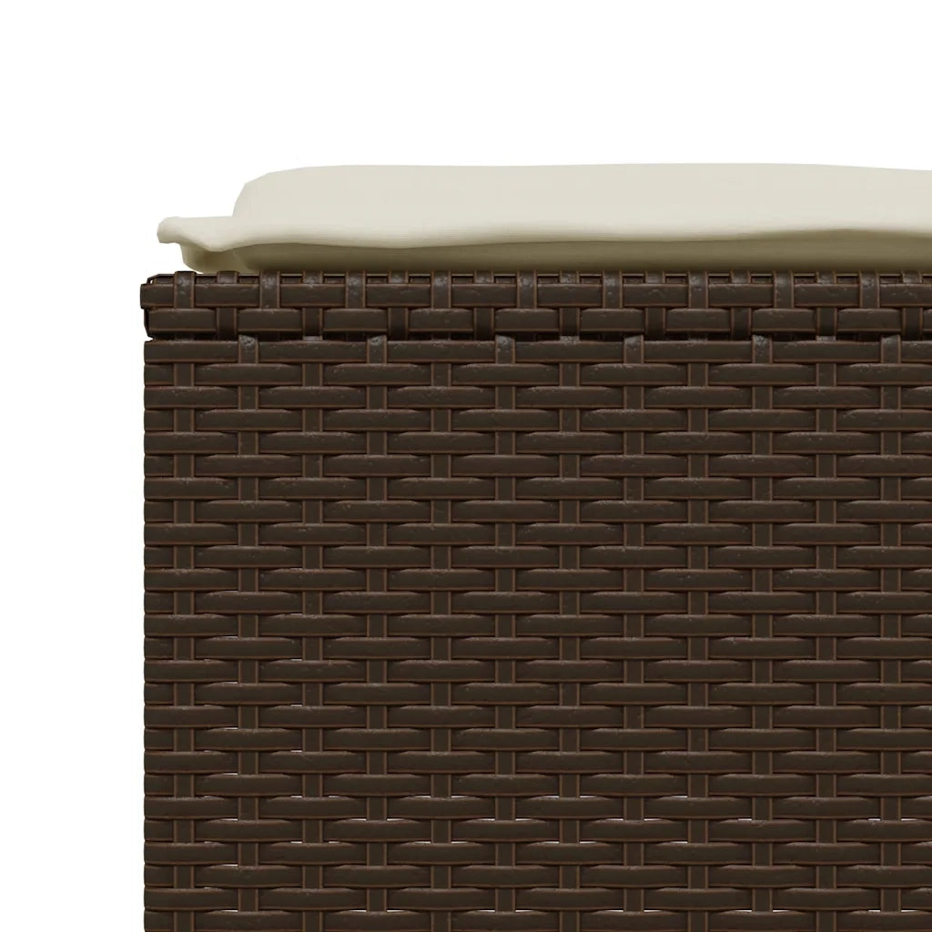 Sgabelli da Giardino con Cuscini 4 pz Marrone in Polyrattan CFW7226255