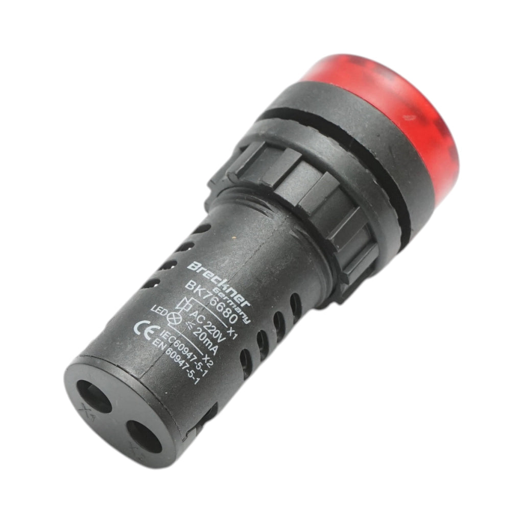 Indicatore di segnalazione LED industriale con cicalino 220V AC 22mm Breckner Germany