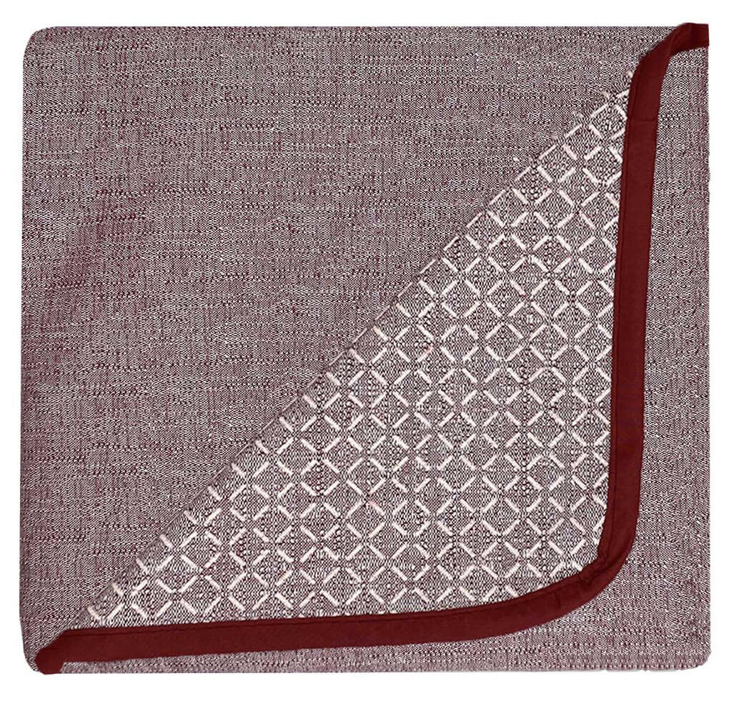 Copridivano in Poliestere con Penisola Destra Seduta 290 cm Bordeaux