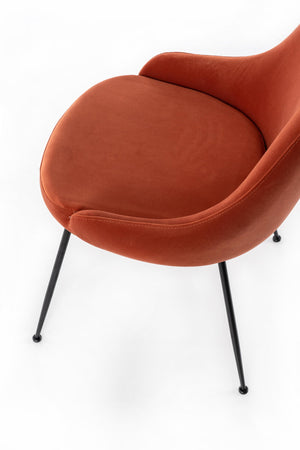 Sedia 48,5x49,5xH80 cm in Microfibra Nandy Ruggine