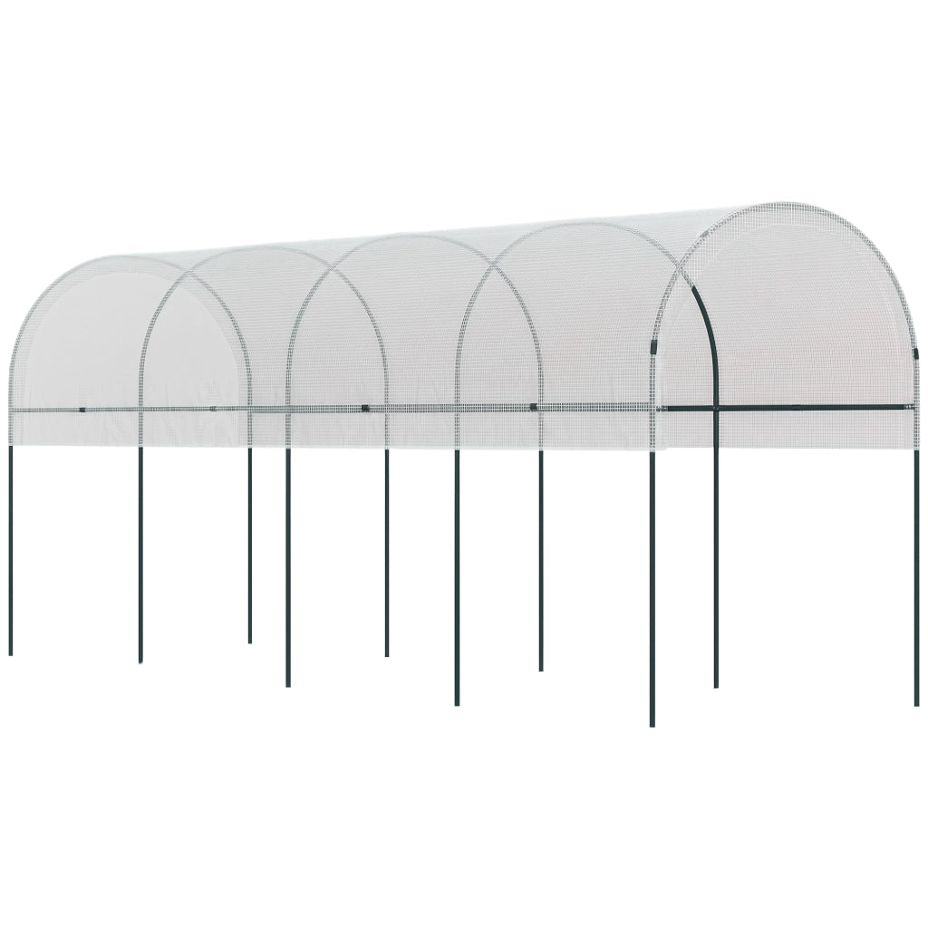 Serra da giardino per pomodori ¨C zephmum ¨C 4x1.2x1.7m 5 archi in acciaio con telo PE